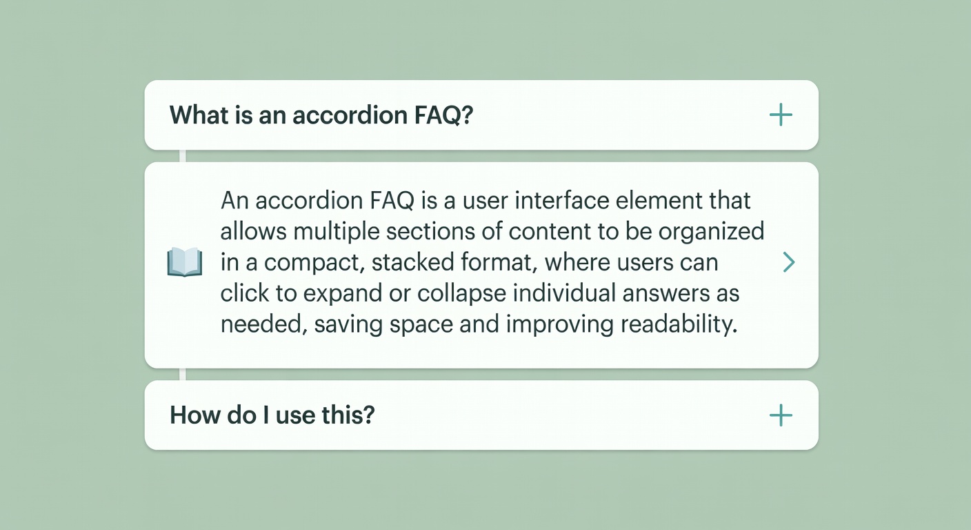 Calm illustration representing an accordion FAQ interface